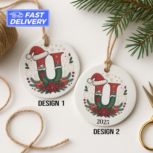 Festive Christmas Ornament with Santa Hat design product