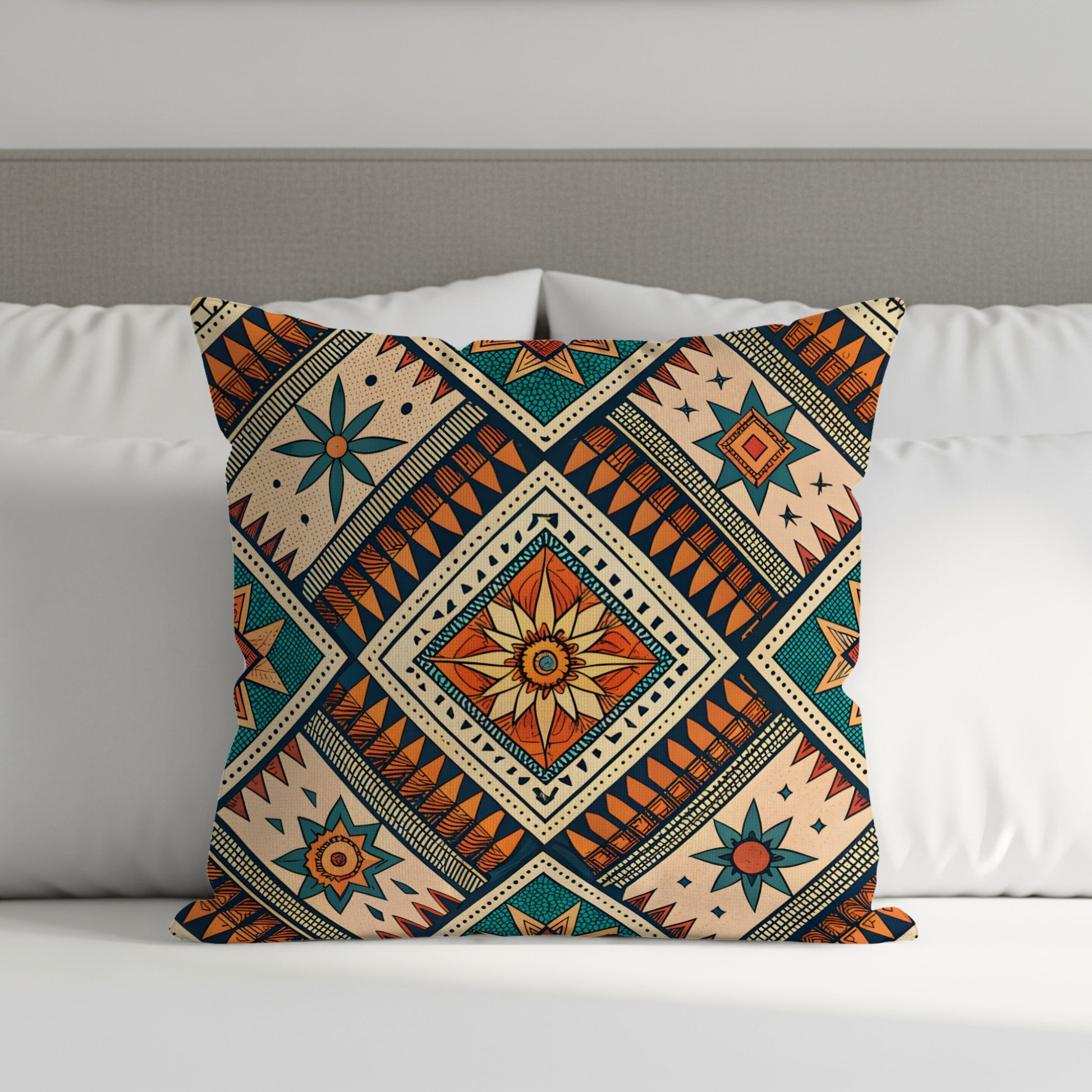 Colorful Geometric Pattern Pillow for Home Decor