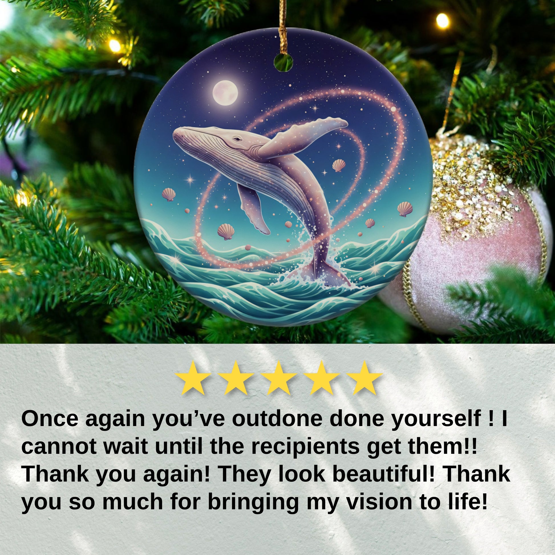 Magical Whale Ornament for Holiday Tree product type