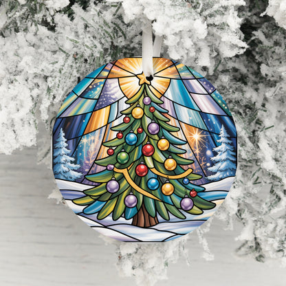 Stained Glass Christmas Tree Hanging Ornament product type