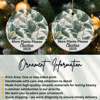 More Plants Please Personalized Ornament product