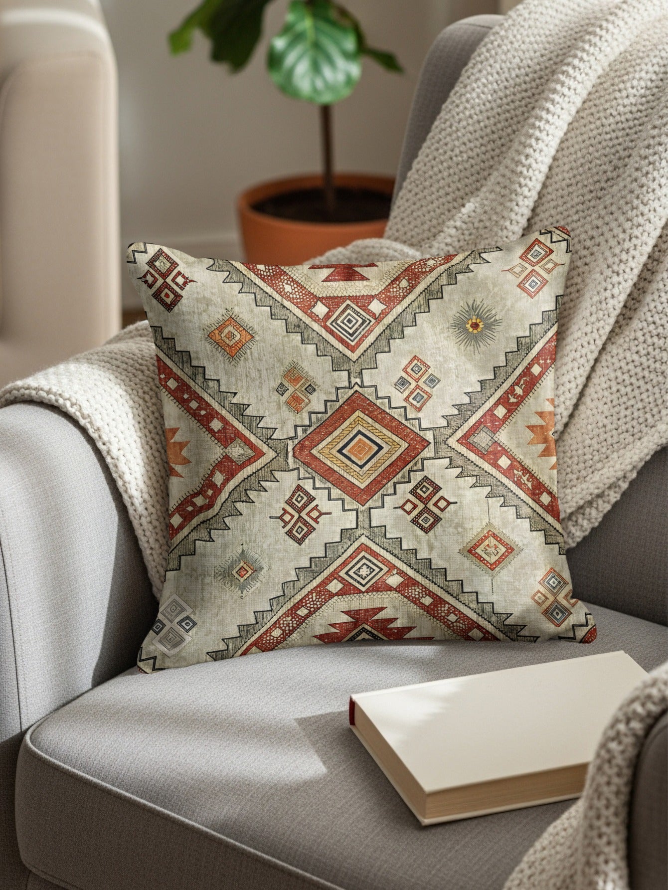 Geometric Patterned Cushion for Stylish Home Decor