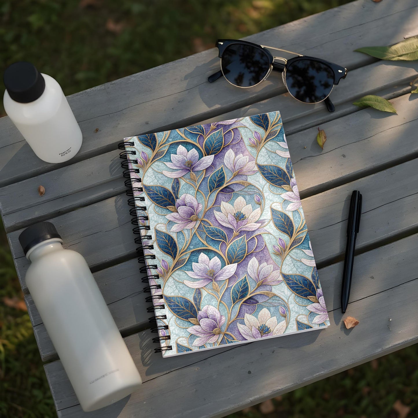 Floral Pattern Spiral Notebook with Stylish Design
