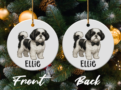 Custom Shih Tzu Christmas Tree Ornament product