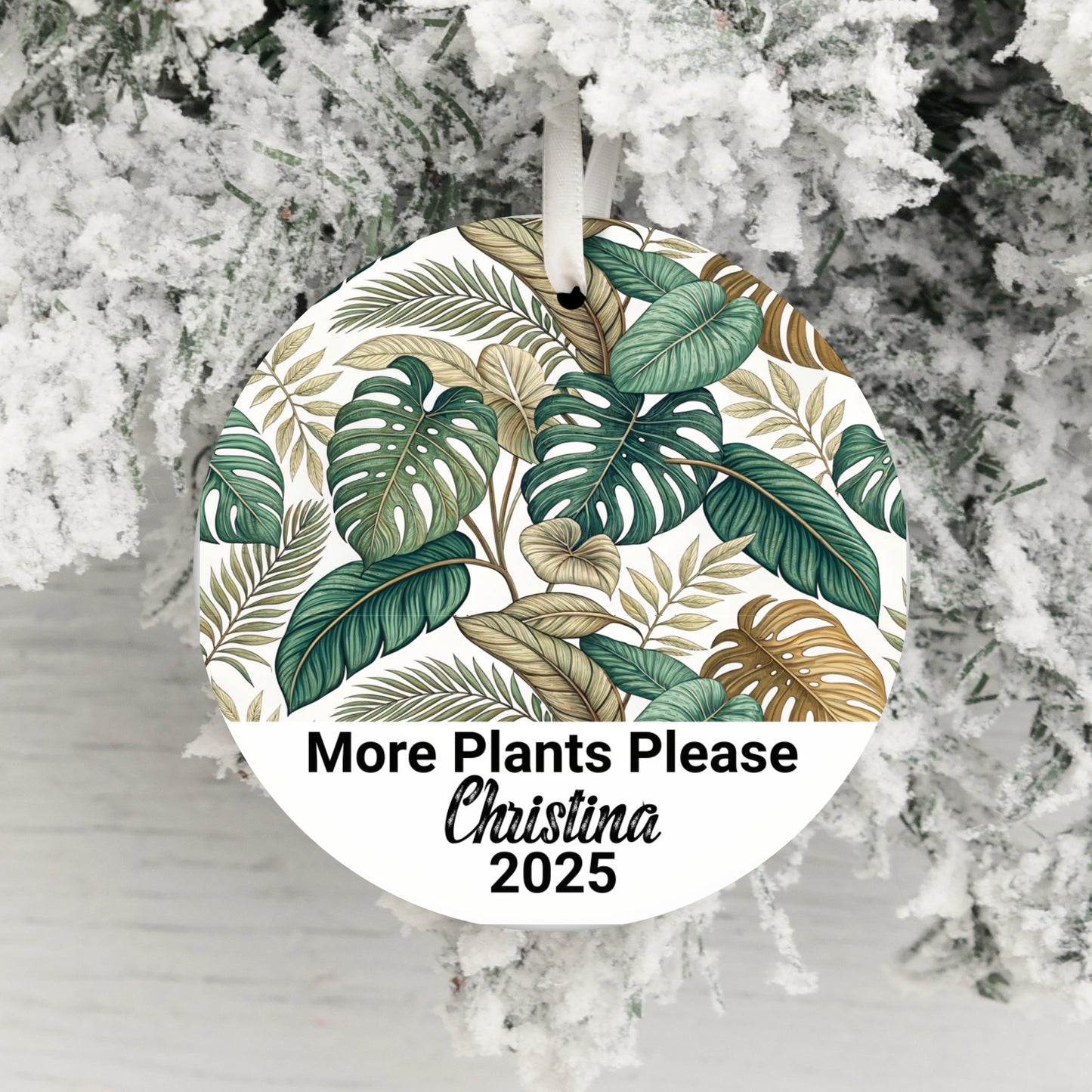 More Plants Please Personalized Ornament product type