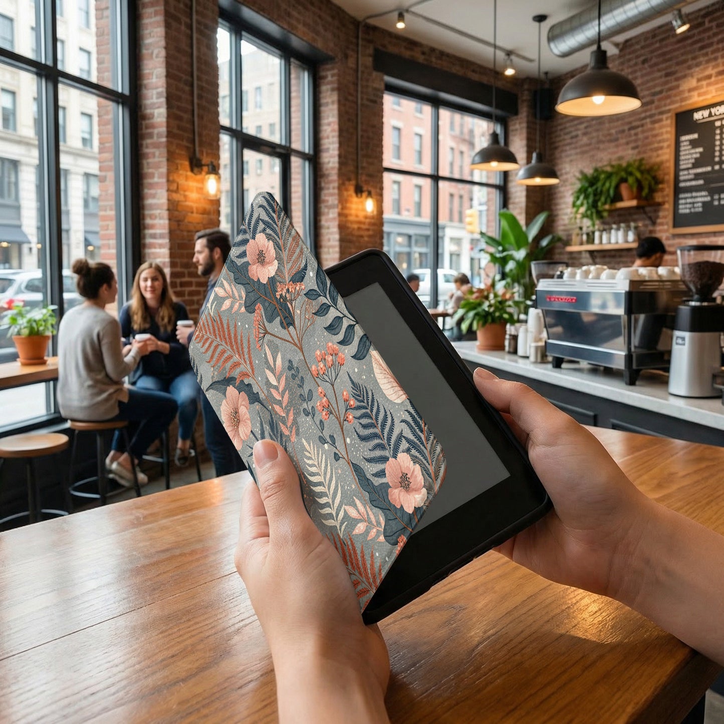 Floral Pattern E-Reader Case for All Device Sizes