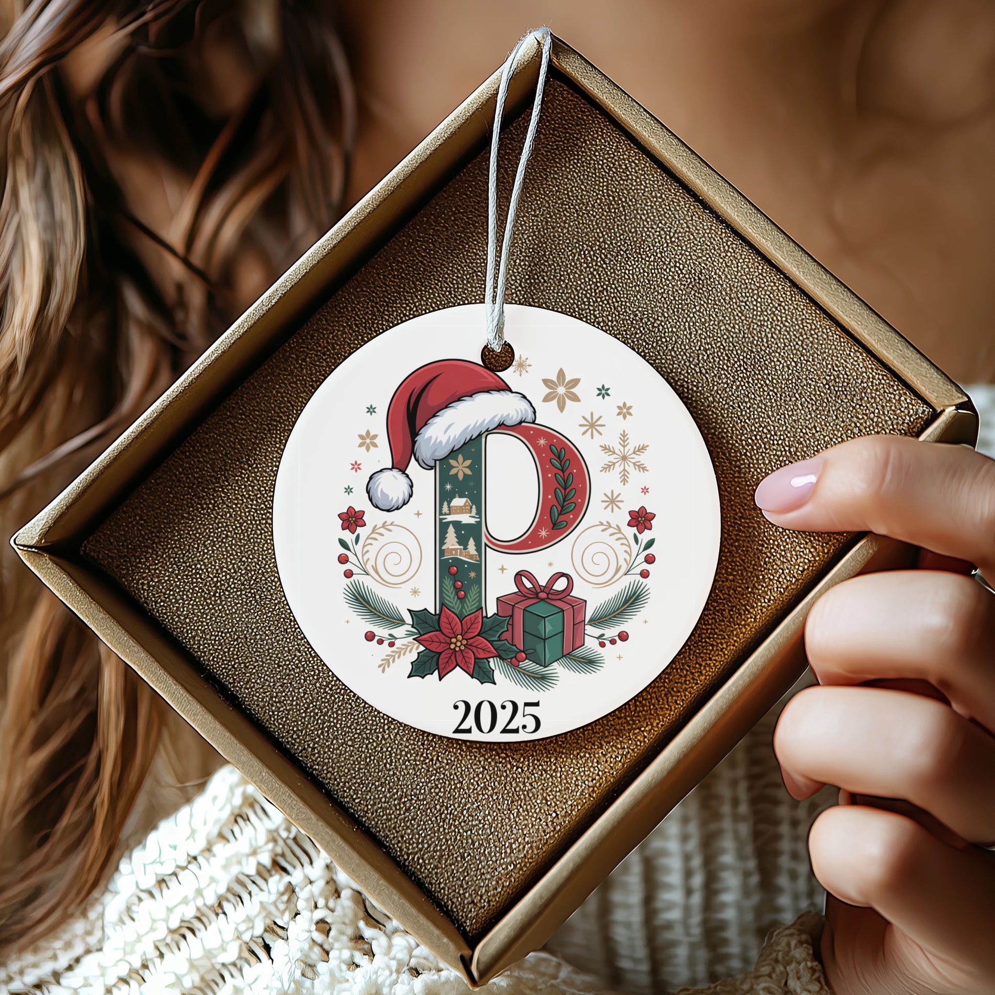 Personalized 2025 Christmas Ornament Gift product type