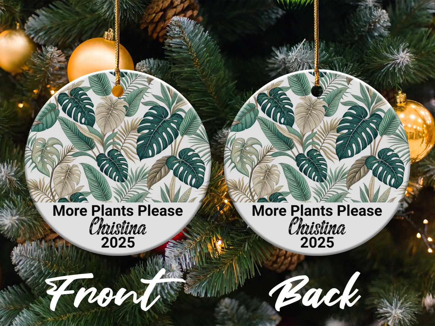 More Plants Please Personalized 2025 Ornament product