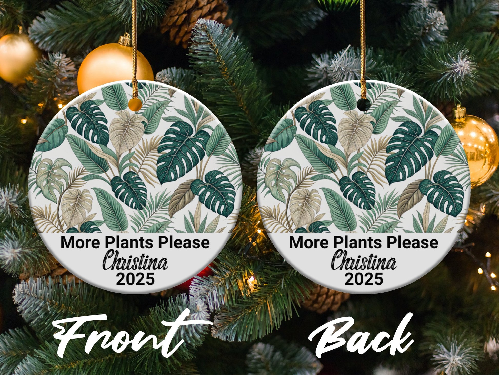 More Plants Please Personalized 2025 Ornament product