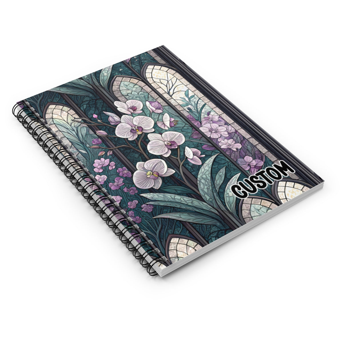 Elegant Floral Custom Spiral Notebook for Daily Journaling