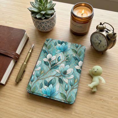 Elegant Floral Patterned Journal with Teal Accents