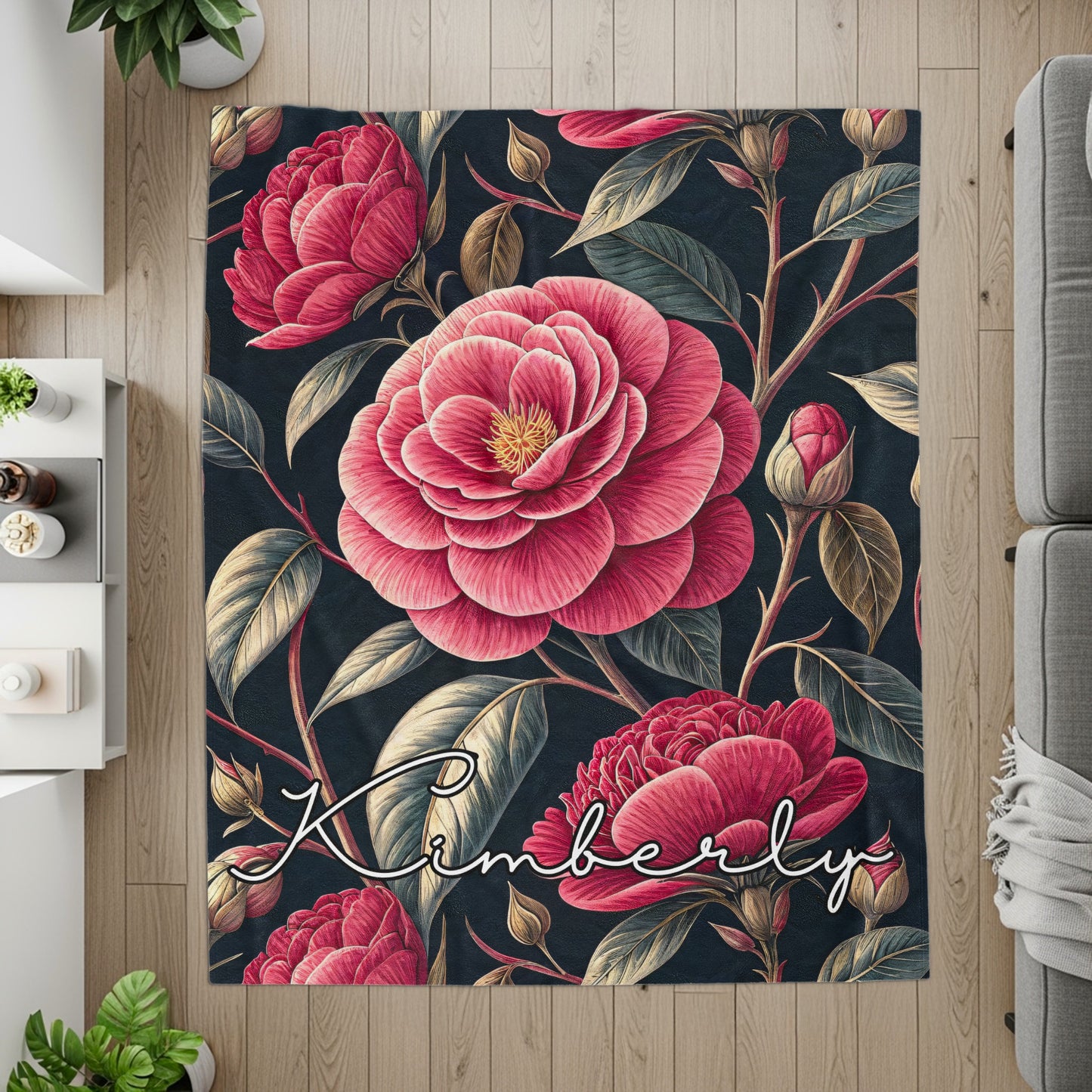 Personalized Floral Design Kimberly Area Rug