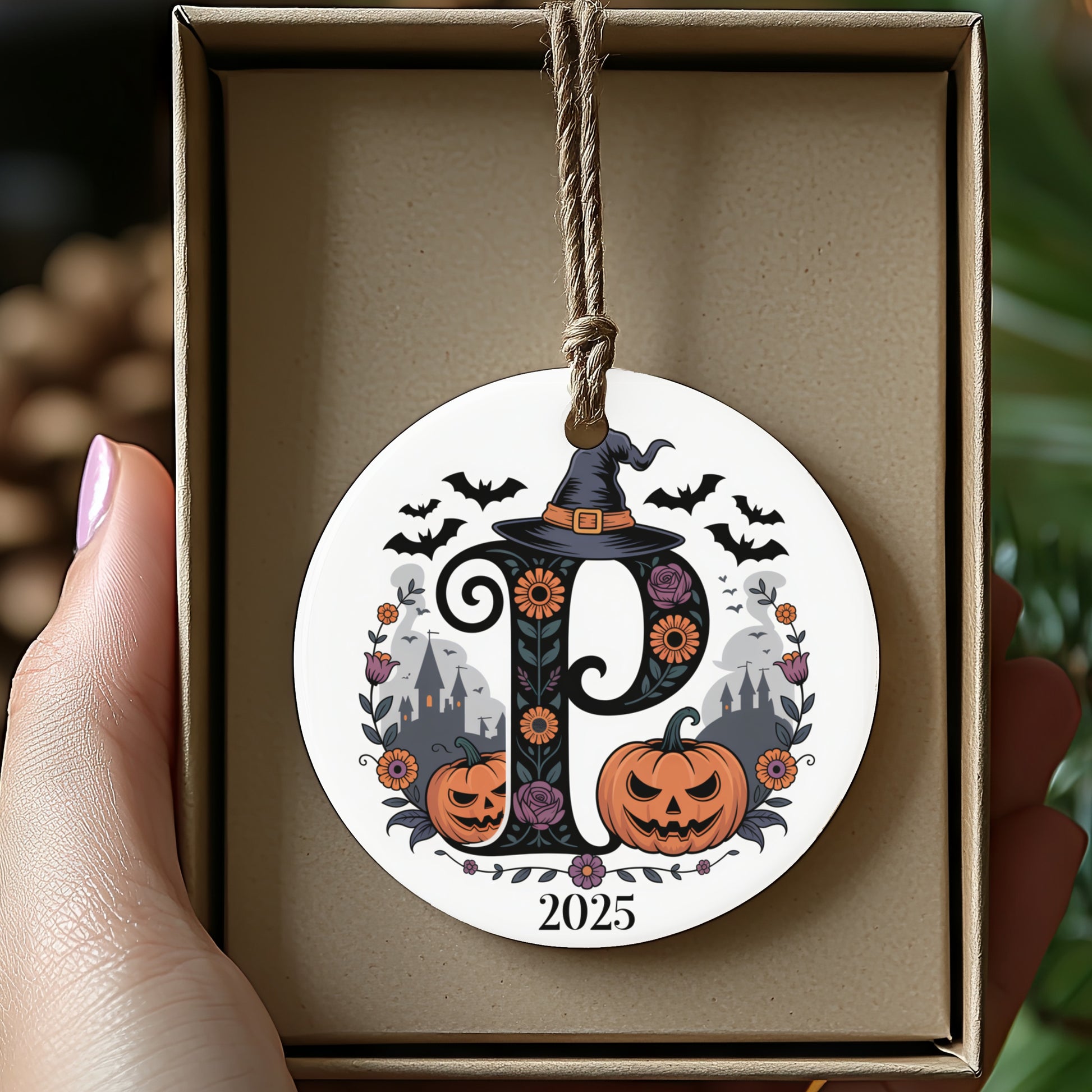 Personalized 2025 Halloween Ornament hanging product