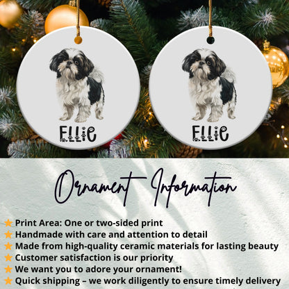 Personalized Dog Illustration Christmas Ornament product
