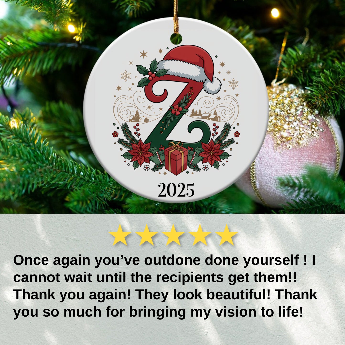 Festive Christmas Ornament 2025 Design Holiday product
