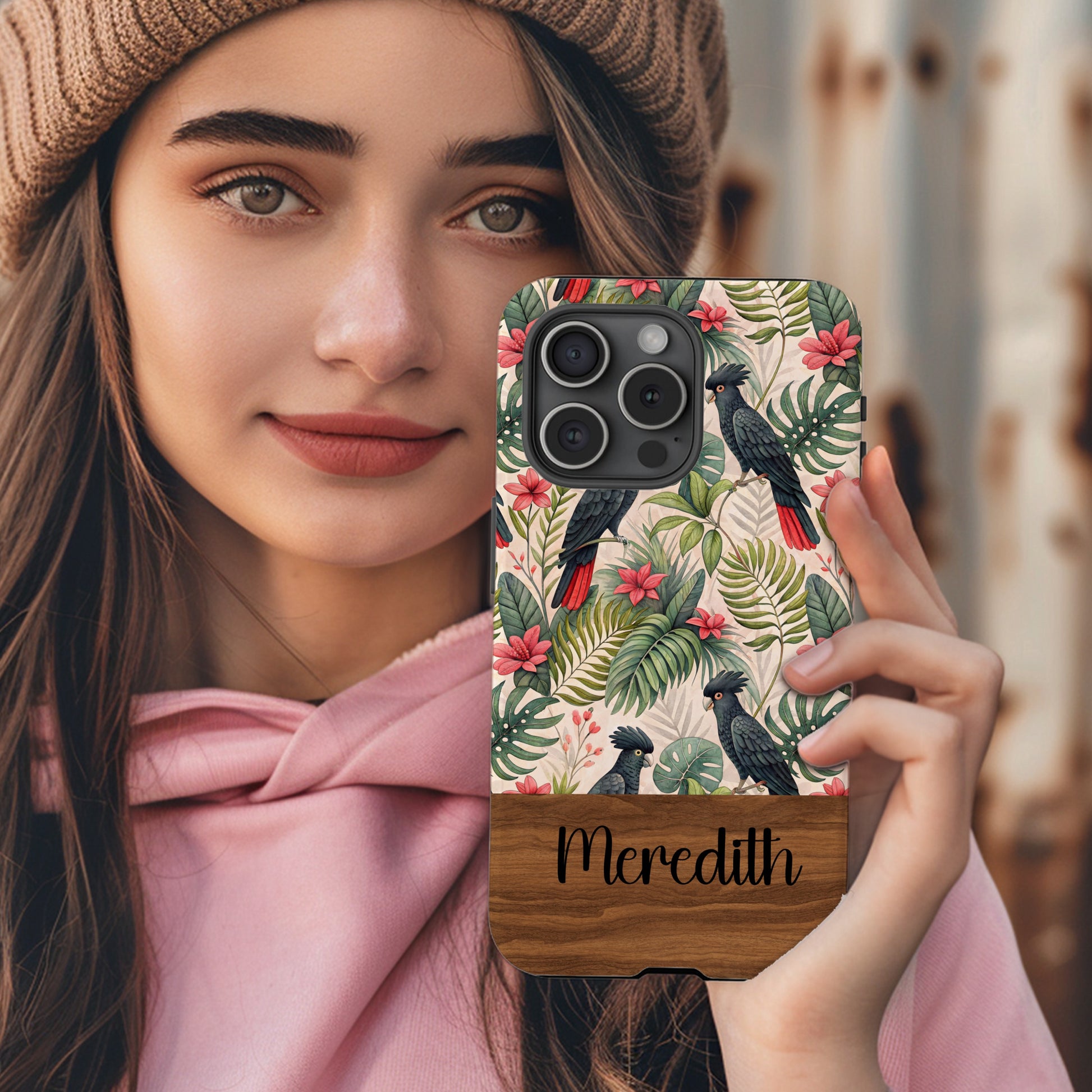 Personalized Tropical Bird Theme Custom Phone Case