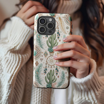 Dreamcatcher and Desert Patterns Custom Phone Case - Walk Greener