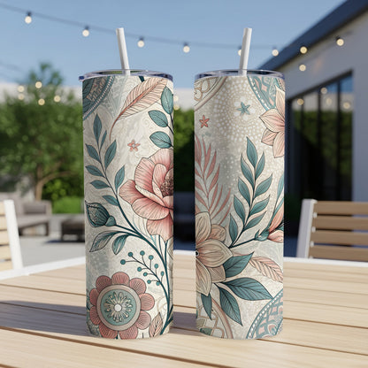 Beautiful Floral Print Insulated Tumbler Drinkware