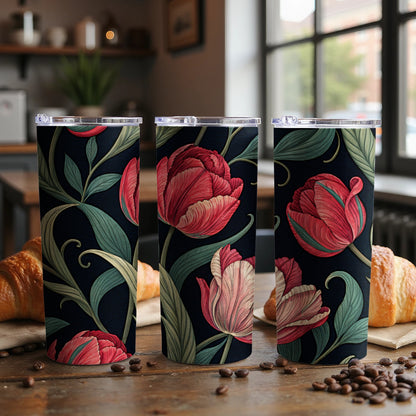 Floral Blooms Patterned Travel Mug Tumbler Cup Design