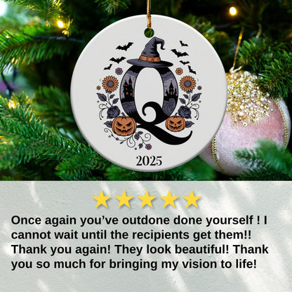 Personalized Halloween Initial Ornament product