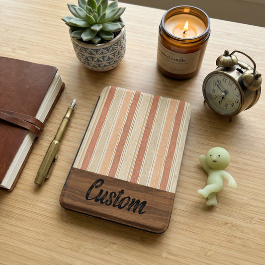 Custom Striped Wooden Engraved Cover Product