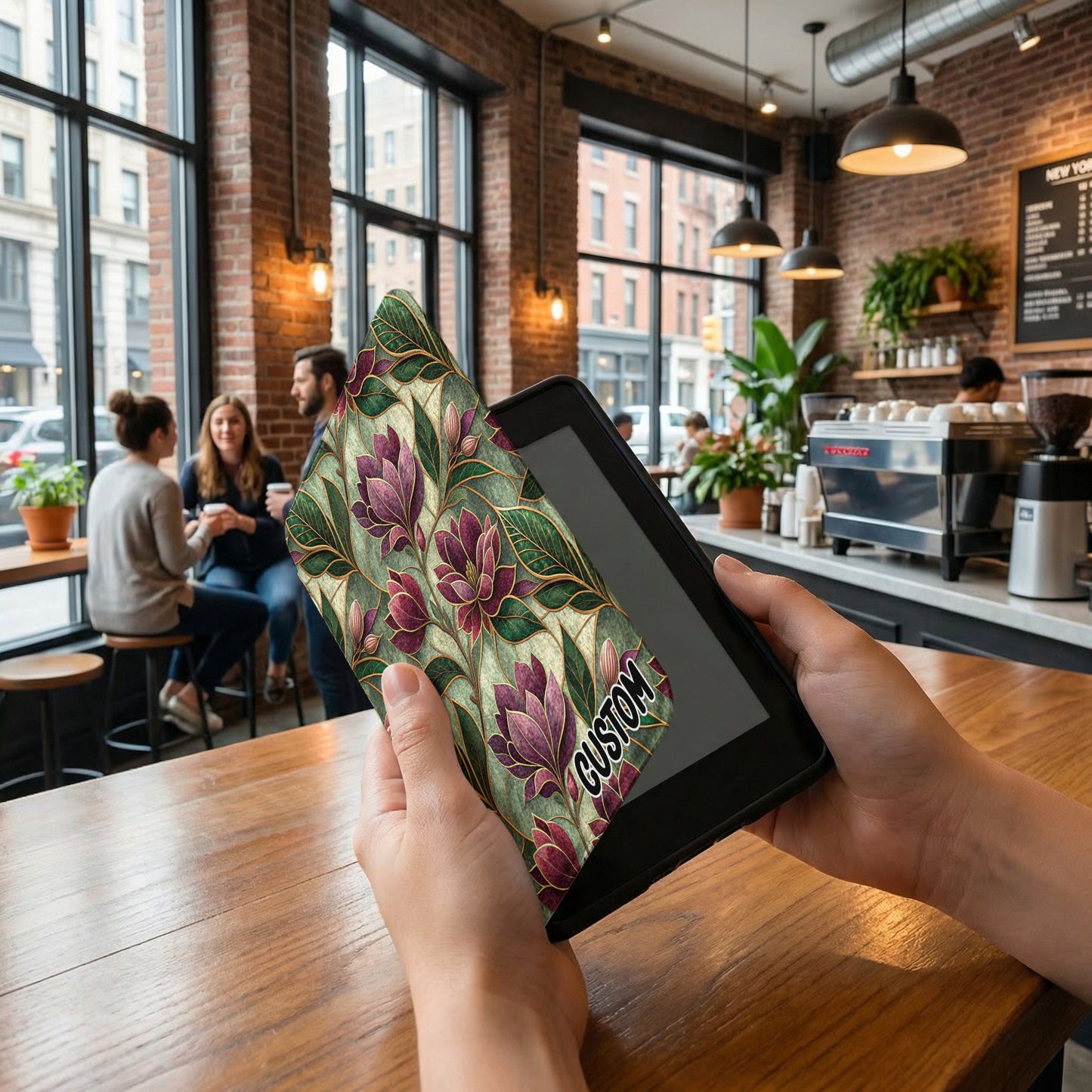 Custom Floral Design Tablet Sleeve for Stylish Protection