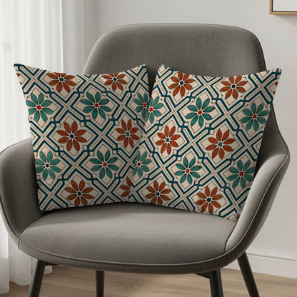 Colorful Geometric Floral Pattern Print Pillow product