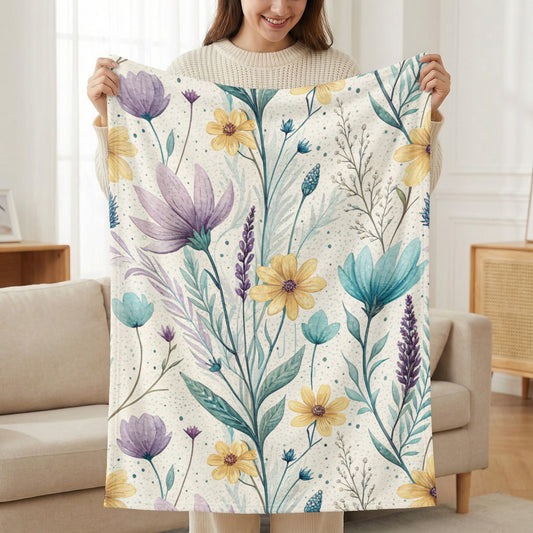 Watercolor Floral Arrangement with Pastel Colored Flowers - Walk Greener