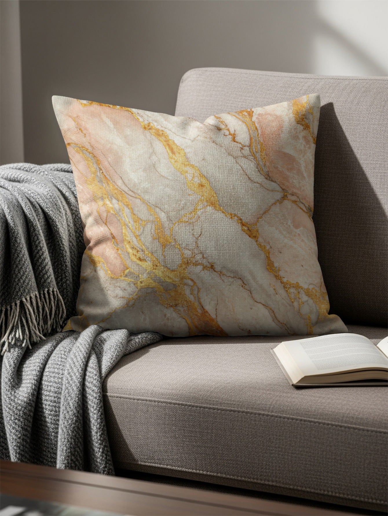 Marble Inspired Decorative Throw Pillow product