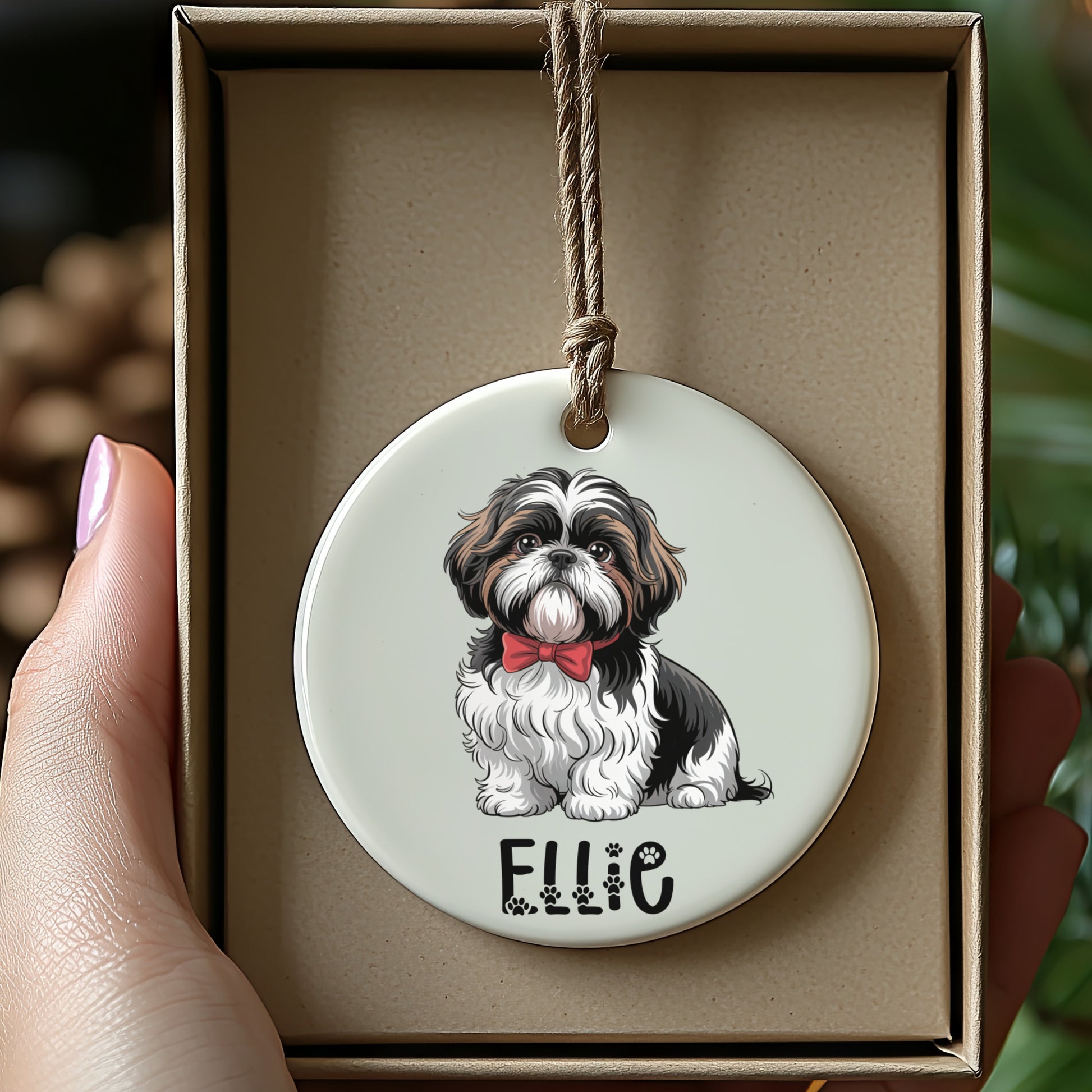 Personalized Dog Ornament Custom Gift Product