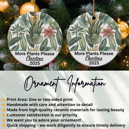 More Plants Please Personalized Ornament product type