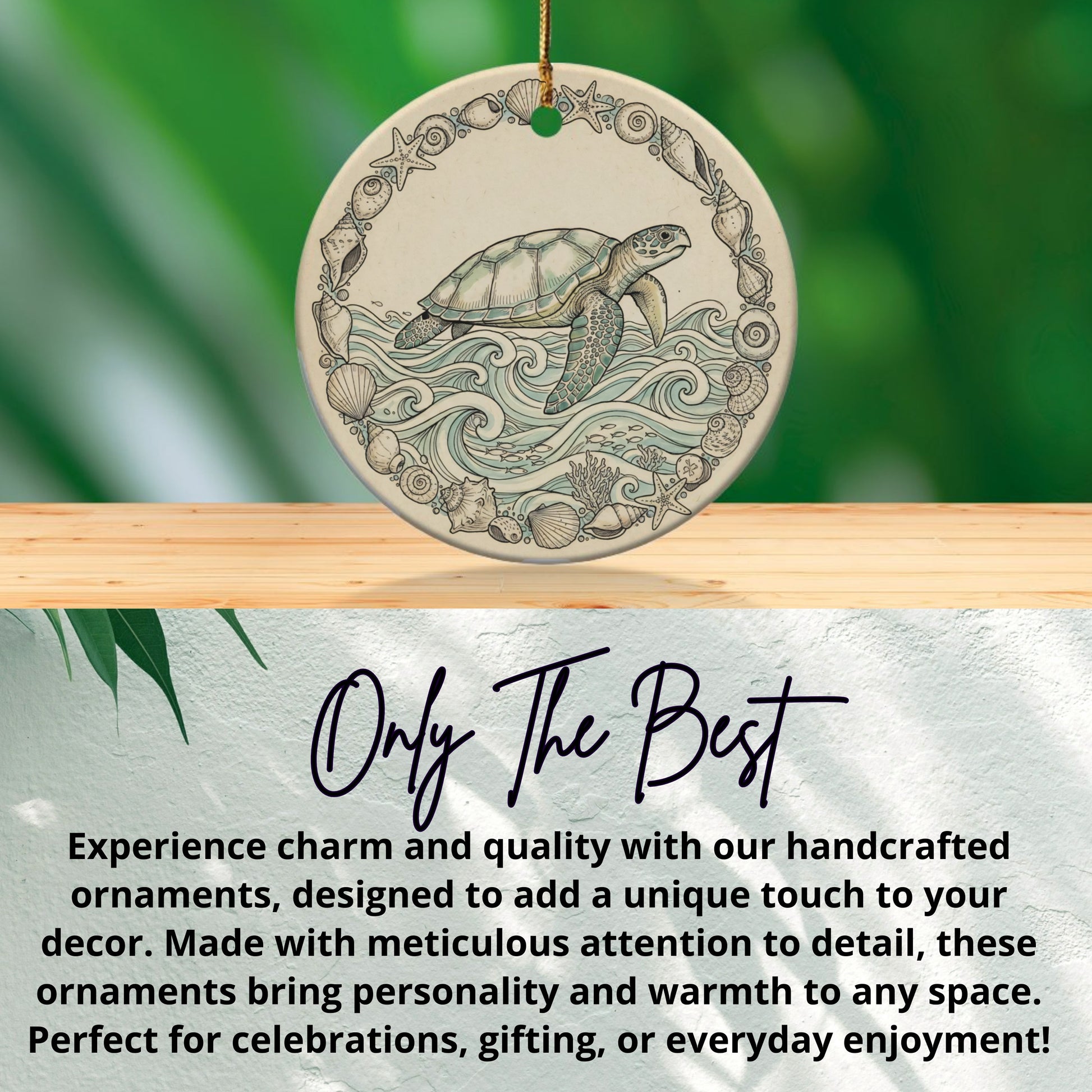 Handcrafted Sea Turtle Decorative Ornament product