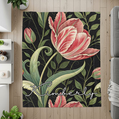 Vibrant Floral Design Personalized Kimberly Rug Product