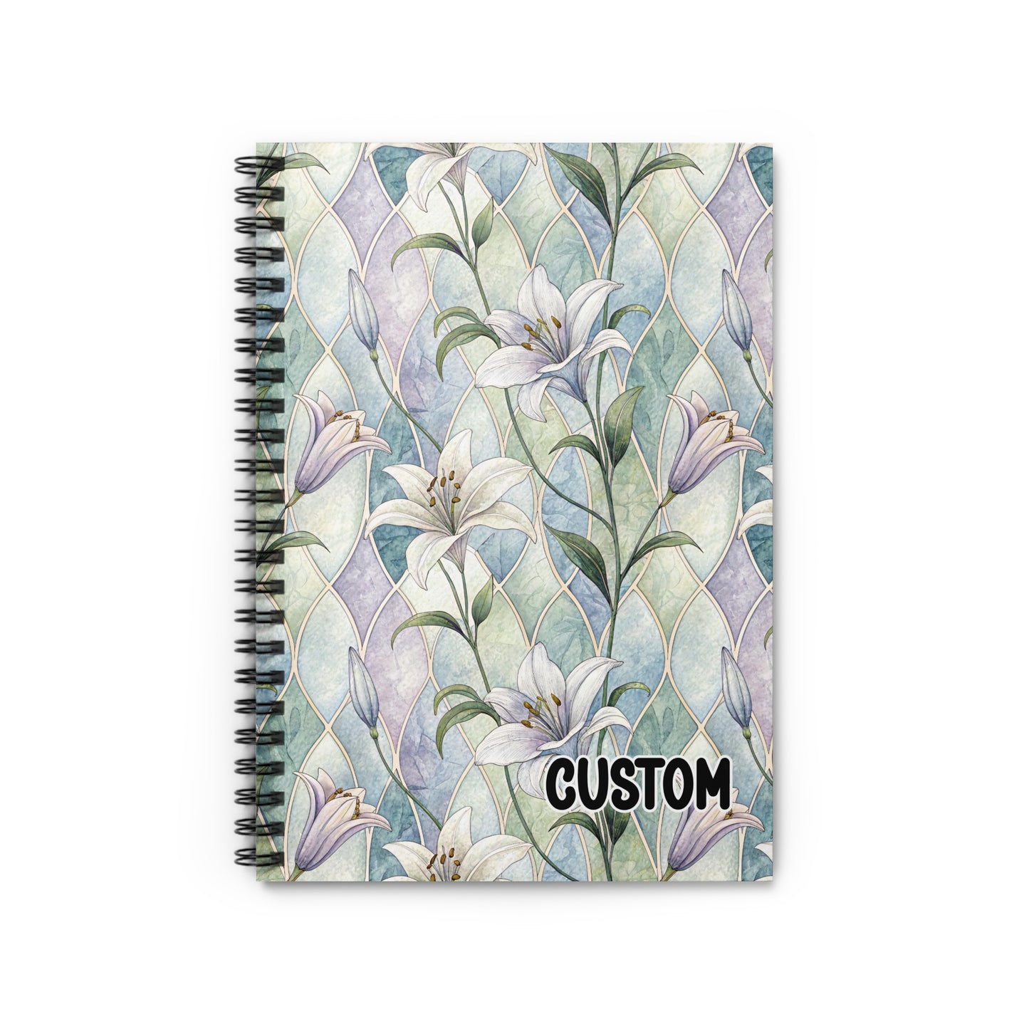 Elegant Floral Custom Spiral Notebook Gift Item