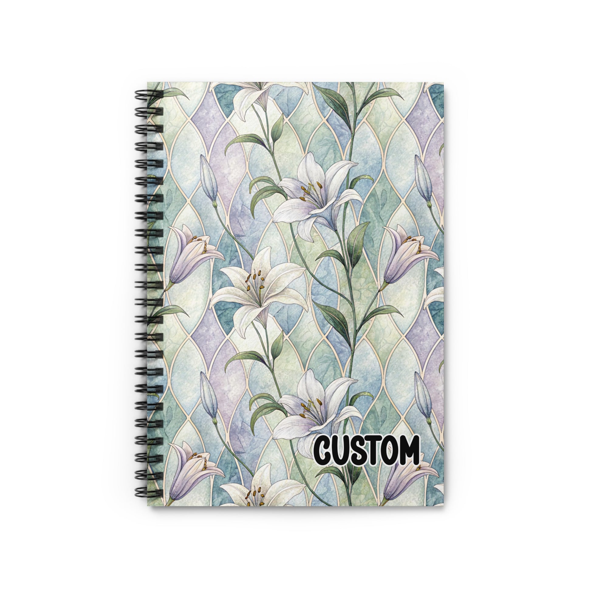 Elegant Floral Custom Spiral Notebook Gift Item
