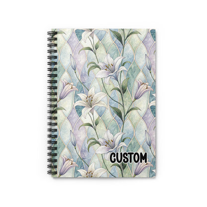 Elegant Floral Custom Spiral Notebook Gift Item
