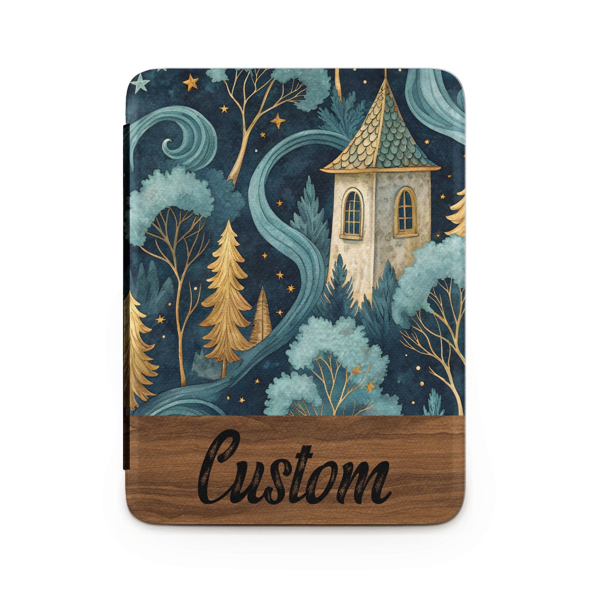 Enchanted Forest Tower Scene Customizable Notebook Cover