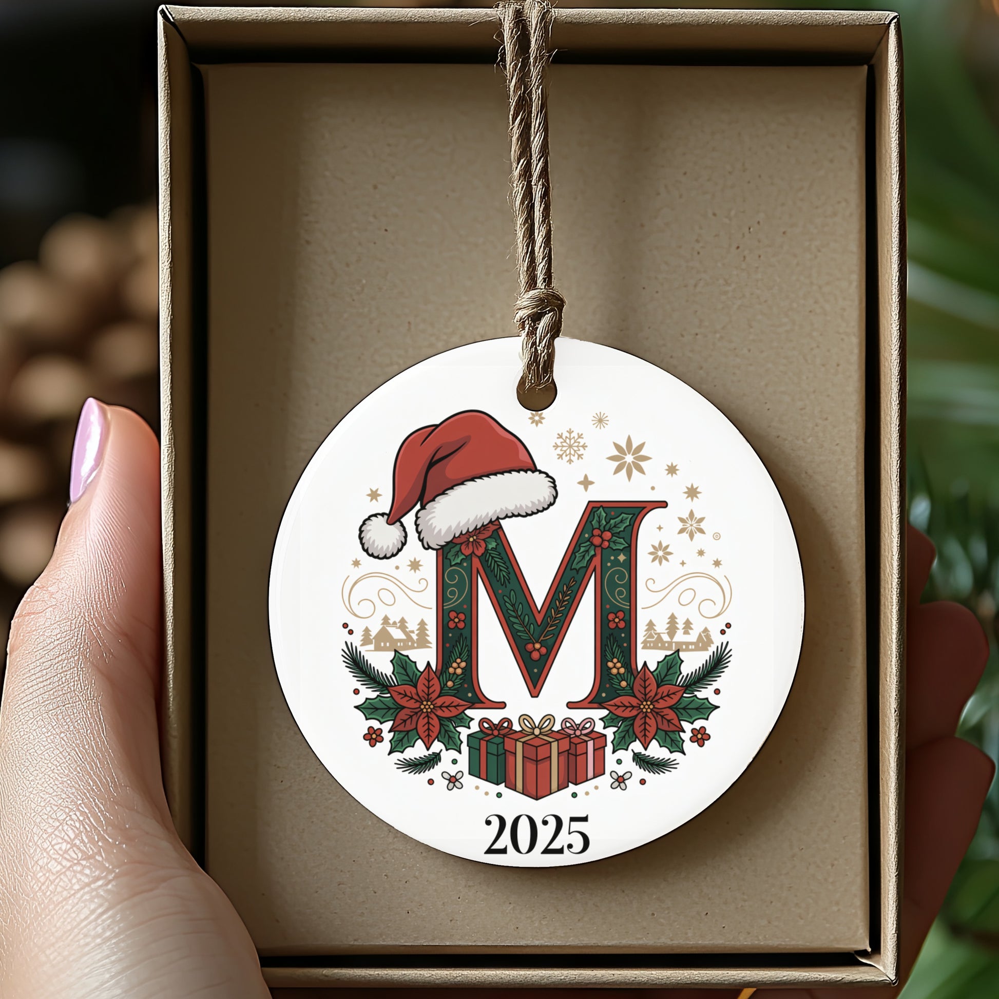 Personalized Christmas Ornament 2025 Holiday Decor product type