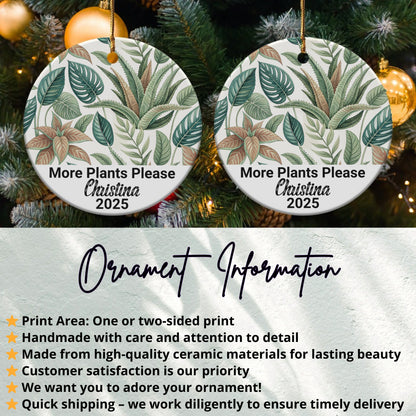 More Plants Please Personalized Ornament product