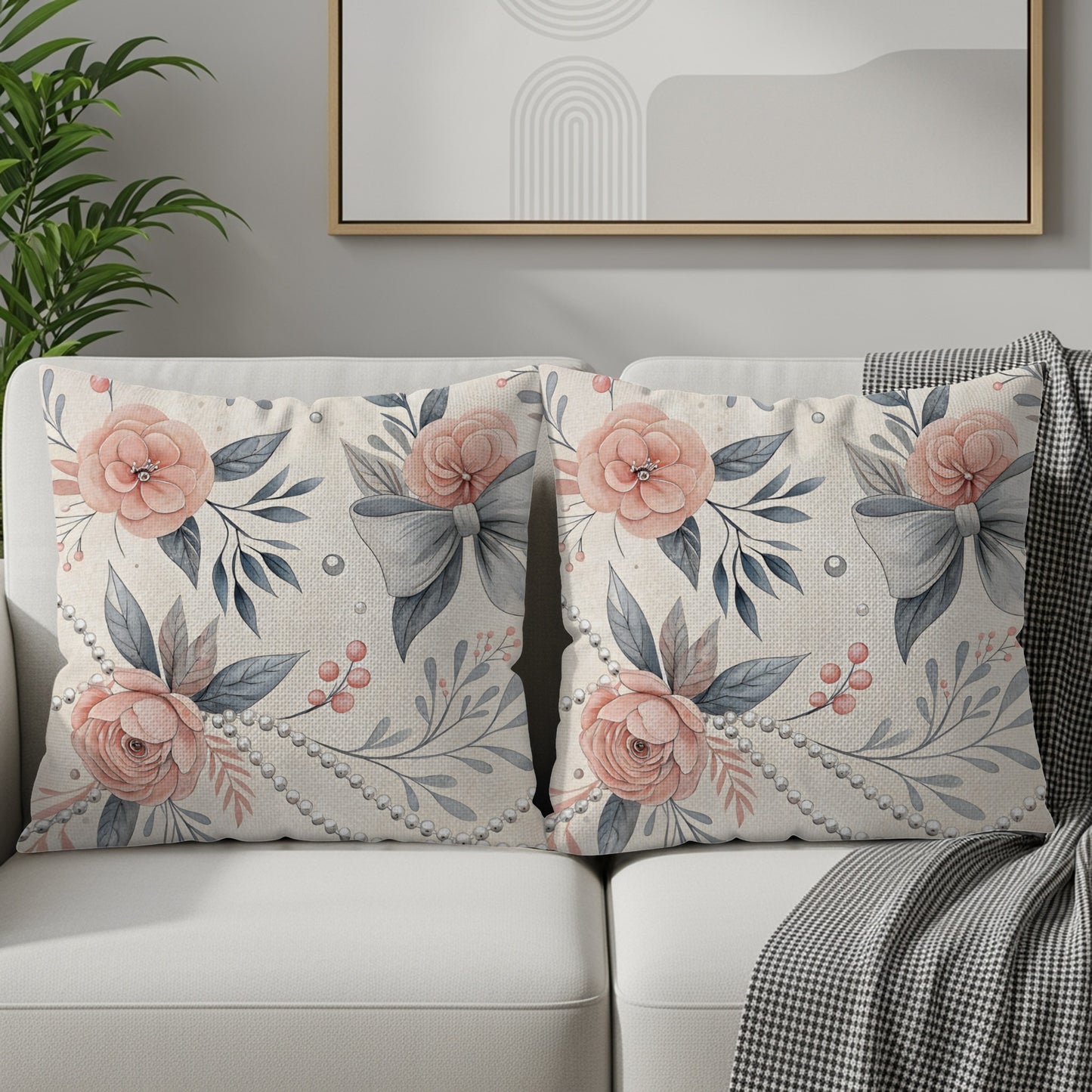 Elegant Floral Patterned Pillow Cushion for Stylish Decor