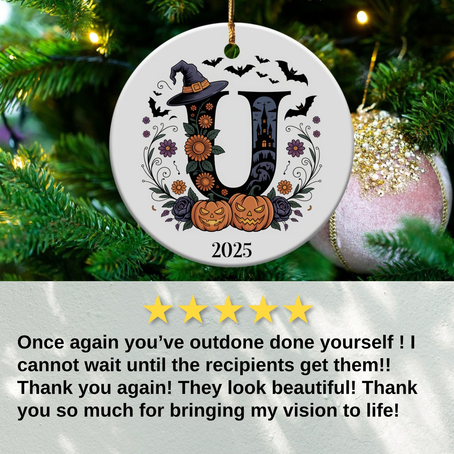 Personalized Halloween Ornament 2025 Hanging product