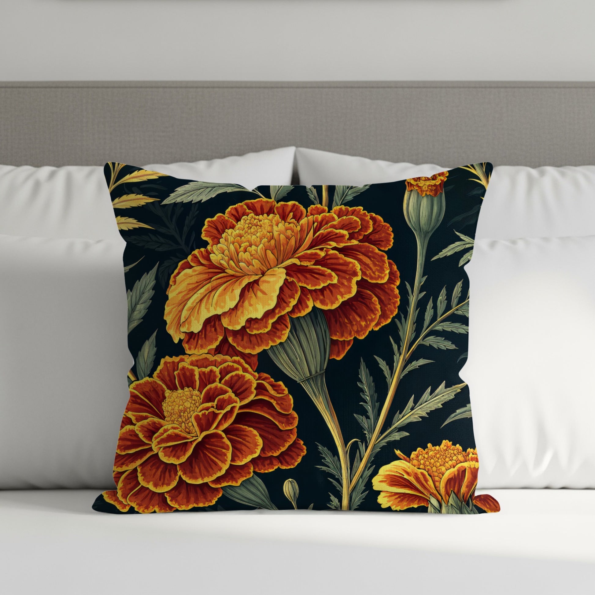 Marigold Delight Floral Pattern for Home Decor - Walk Greener