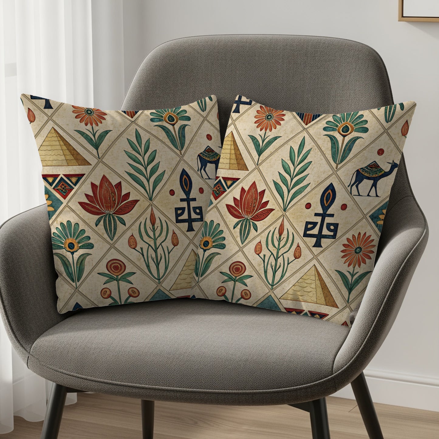 Colorful Geometric Patterned Pillow Covers for Decor
