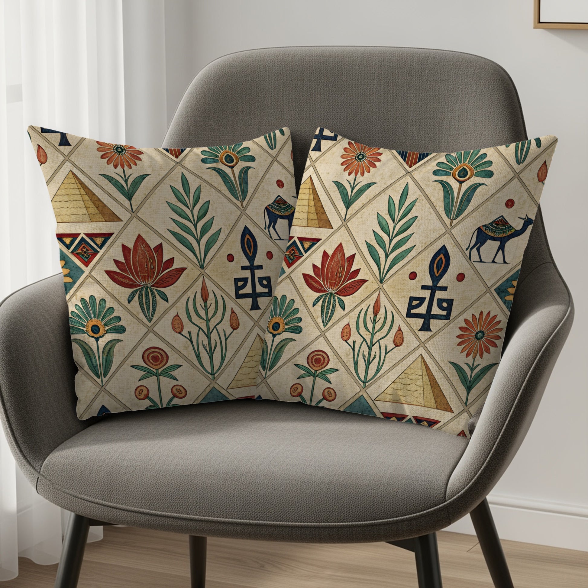 Colorful Geometric Patterned Pillow Covers for Decor