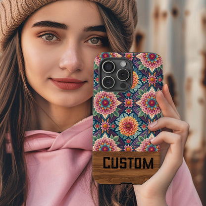 Custom Floral Mandala Pattern Phone Case