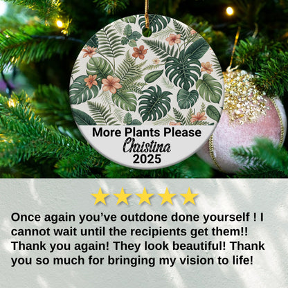 More Plants Please Personalized Ornament product