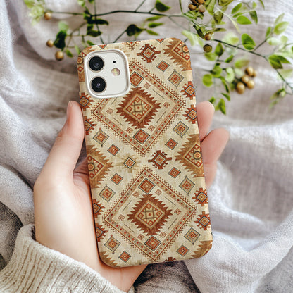 Aztec Inspired Desert Geometric Design With Custom Name Custom Phone Case - Walk Greener