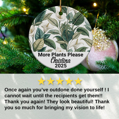 More Plants Please Personalized Ornament product