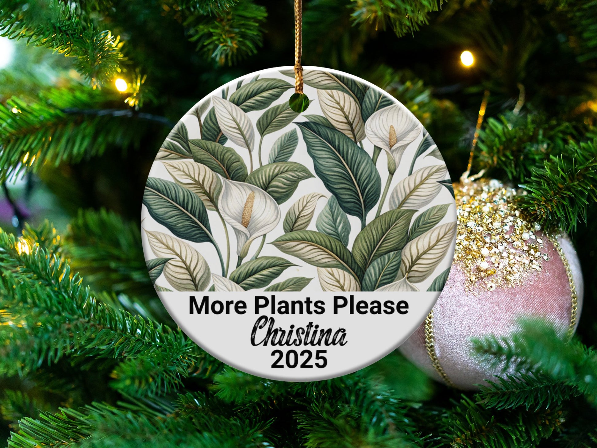 More Plants Please 2025 Customizable Ornament product type