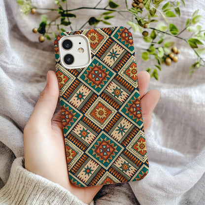 Vibrant Geometric Pattern Phone Case with Artistic Design